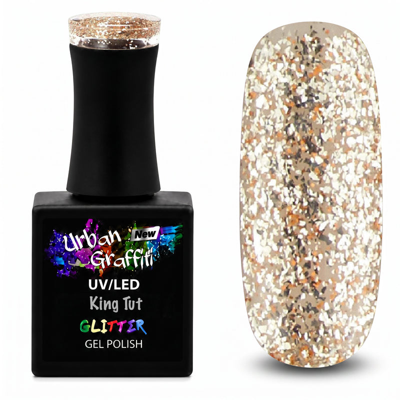 King Tut - UGGP-A0915 Vernis Gel Pailleté Or Graffiti Urbain 15ml