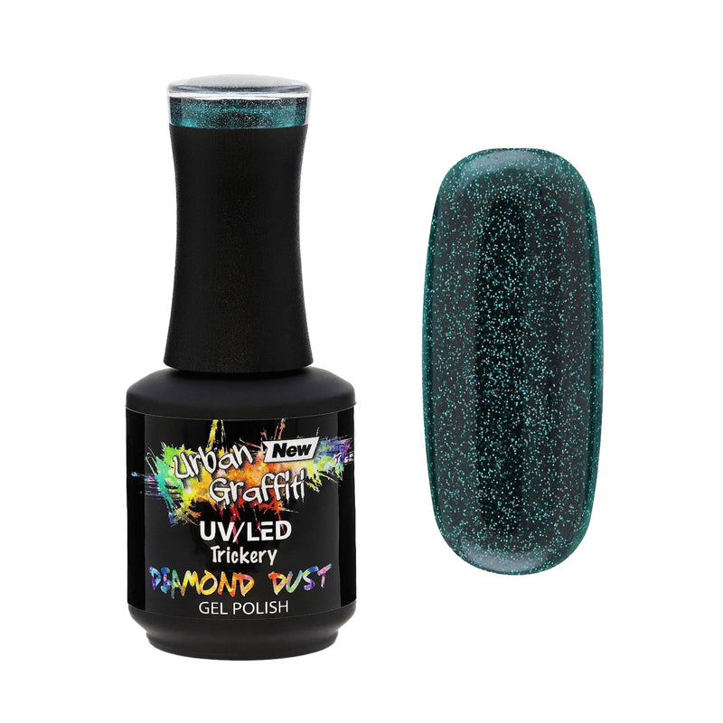 Trickery - UGGP-DD006 - Grön glitter - Urban Graffiti gellack 15ml